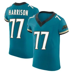 Men's Anton Harrison Jacksonville Jaguars No.77 Elite Prowler Throwback Vapor F.U.S.E. Jersey - Teal