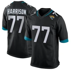 Men's Anton Harrison Jacksonville Jaguars No.77 Game Jersey - Black