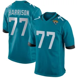 Men's Anton Harrison Jacksonville Jaguars No.77 Game Jersey - Teal