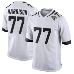 Men's Anton Harrison Jacksonville Jaguars No.77 Game Jersey - White