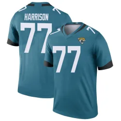 Men's Anton Harrison Jacksonville Jaguars No.77 Legend Color Rush Jersey - Teal