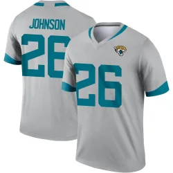 Men's Antonio Johnson Jacksonville Jaguars No.26 Legend Silver Inverted Jersey