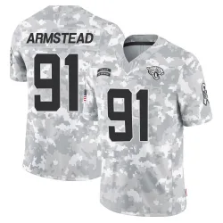Men's Arik Armstead Jacksonville Jaguars No.91 Limited 2024 Salute to Service Jersey - Arctic Camo