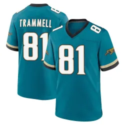 Men's Austin Trammell Jacksonville Jaguars No.81 Game Prowler Throwback Jersey - Teal
