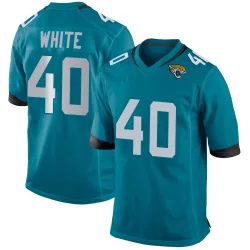 Men's Aydan White Jacksonville Jaguars No.40 Game Jersey - Teal
