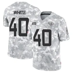 Men's Aydan White Jacksonville Jaguars No.40 Limited 2024 Salute to Service Jersey - Arctic Camo