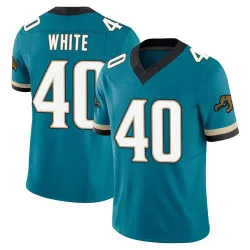Men's Aydan White Jacksonville Jaguars No.40 Limited Prowler Throwback Vapor F.U.S.E. Jersey - Teal