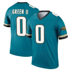 Men's BJ Green II Jacksonville Jaguars No.0 Legend Prowler Throwback Jersey - Teal