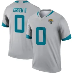 Men's BJ Green II Jacksonville Jaguars No.0 Legend Silver Inverted Jersey
