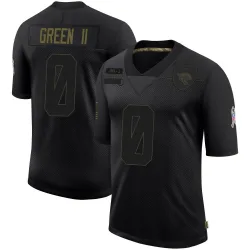 Men's BJ Green II Jacksonville Jaguars No.0 Limited 2020 Salute To Service Jersey - Black