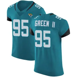Men's BJ Green II Jacksonville Jaguars No.95 Elite Vapor Untouchable Alternate Jersey - Teal