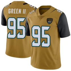 Men's BJ Green II Jacksonville Jaguars No.95 Limited Color Rush Vapor Untouchable Jersey - Gold