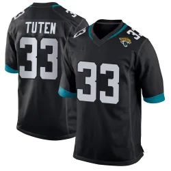 Men's Bhayshul Tuten Jacksonville Jaguars No.33 Game Jersey - Black