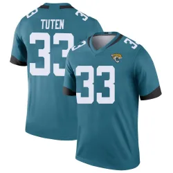 Men's Bhayshul Tuten Jacksonville Jaguars No.33 Legend Color Rush Jersey - Teal