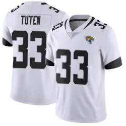 Men's Bhayshul Tuten Jacksonville Jaguars No.33 Limited Vapor Untouchable Jersey - White