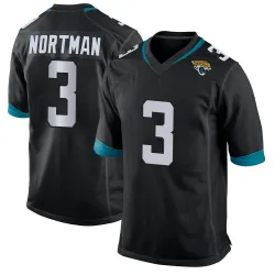 Men's Brad Nortman Jacksonville Jaguars No.3 Game Jersey - Black