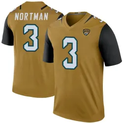Men's Brad Nortman Jacksonville Jaguars No.3 Legend Color Rush Bold Jersey - Gold