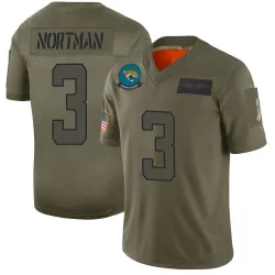 Men's Brad Nortman Jacksonville Jaguars No.3 Limited 2019 Salute to Service Jersey - Camo