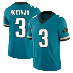 Men's Brad Nortman Jacksonville Jaguars No.3 Limited Prowler Throwback Vapor F.U.S.E. Jersey - Teal