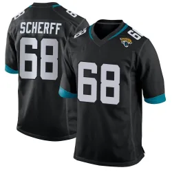 Men's Brandon Scherff Jacksonville Jaguars No.68 Game Jersey - Black