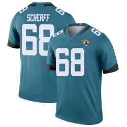Men's Brandon Scherff Jacksonville Jaguars No.68 Legend Color Rush Jersey - Teal