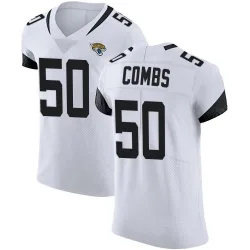 Men's Branson Combs Jacksonville Jaguars No.50 Elite Vapor Untouchable Road Jersey - White