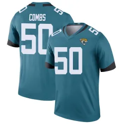 Men's Branson Combs Jacksonville Jaguars No.50 Legend Color Rush Jersey - Teal
