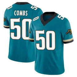 Men's Branson Combs Jacksonville Jaguars No.50 Limited Prowler Throwback Vapor F.U.S.E. Jersey - Teal