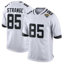 Men's Brenton Strange Jacksonville Jaguars No.85 Game Jersey - White