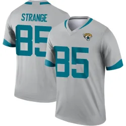 Men's Brenton Strange Jacksonville Jaguars No.85 Legend Silver Inverted Jersey