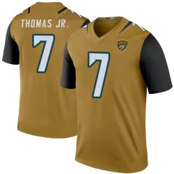 Men's Brian Thomas Jr. Jacksonville Jaguars No.7 Legend Color Rush Bold Jersey - Gold