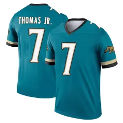 Men's Brian Thomas Jr. Jacksonville Jaguars No.7 Legend Prowler Throwback Jersey - Teal