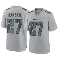 Men's Caleb Ransaw Jacksonville Jaguars No.27 Game Atmosphere Fashion Jersey - Gray