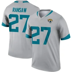 Men's Caleb Ransaw Jacksonville Jaguars No.27 Legend Silver Inverted Jersey