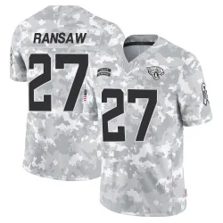 Men's Caleb Ransaw Jacksonville Jaguars No.27 Limited 2024 Salute to Service Jersey - Arctic Camo