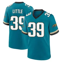 Men's Cam Little Jacksonville Jaguars No.39 Game Prowler Throwback Jersey - Teal