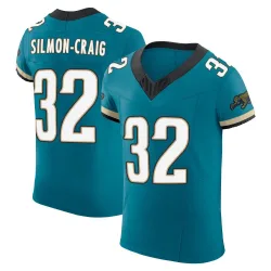 Men's Cam'Ron Silmon-Craig Jacksonville Jaguars No.32 Elite Prowler Throwback Vapor F.U.S.E. Jersey - Teal