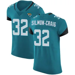 Men's Cam'Ron Silmon-Craig Jacksonville Jaguars No.32 Elite Vapor Untouchable Alternate Jersey - Teal