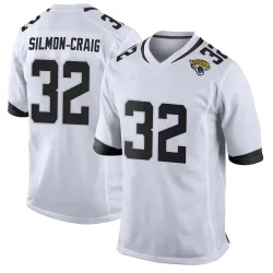 Men's Cam'Ron Silmon-Craig Jacksonville Jaguars No.32 Game Jersey - White