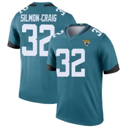 Men's Cam'Ron Silmon-Craig Jacksonville Jaguars No.32 Legend Color Rush Jersey - Teal
