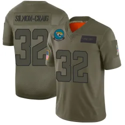 Men's Cam'Ron Silmon-Craig Jacksonville Jaguars No.32 Limited 2019 Salute to Service Jersey - Camo