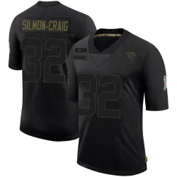 Men's Cam'Ron Silmon-Craig Jacksonville Jaguars No.32 Limited 2020 Salute To Service Jersey - Black