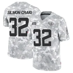 Men's Cam'Ron Silmon-Craig Jacksonville Jaguars No.32 Limited 2024 Salute to Service Jersey - Arctic Camo
