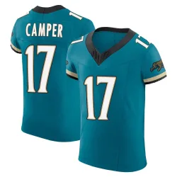Men's Cameron Camper Jacksonville Jaguars No.17 Elite Prowler Throwback Vapor F.U.S.E. Jersey - Teal