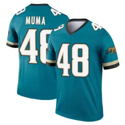 Men's Chad Muma Jacksonville Jaguars No.48 Legend Prowler Throwback Jersey - Teal