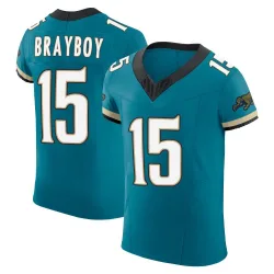 Men's Chandler Brayboy Jacksonville Jaguars No.15 Elite Prowler Throwback Vapor F.U.S.E. Jersey - Teal