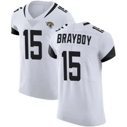 Men's Chandler Brayboy Jacksonville Jaguars No.15 Elite Vapor Untouchable Road Jersey - White