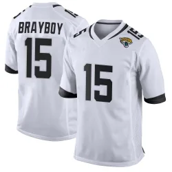 Men's Chandler Brayboy Jacksonville Jaguars No.15 Game Jersey - White