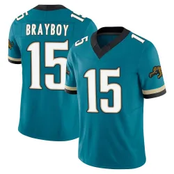 Men's Chandler Brayboy Jacksonville Jaguars No.15 Limited Prowler Throwback Vapor F.U.S.E. Jersey - Teal