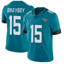 Men's Chandler Brayboy Jacksonville Jaguars No.15 Limited Vapor Untouchable Jersey - Teal